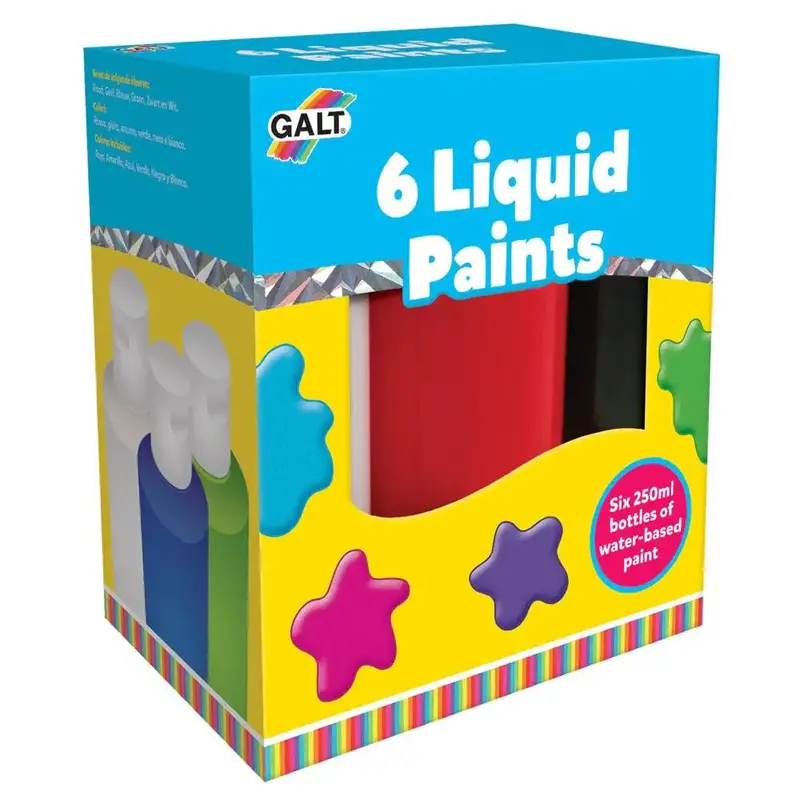 Galt Toys Liquid Watercolor Paint Set – 6 Vibrant Colors 1