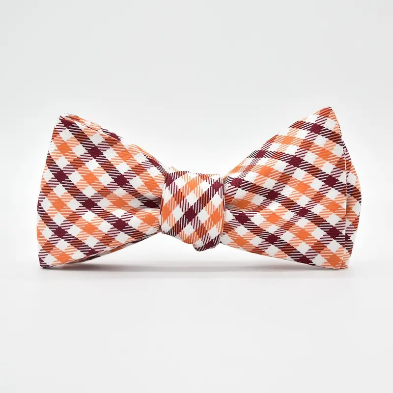 Gameday Maroon And Orange Bow Tie 1