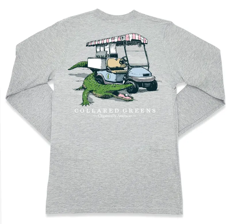 Gator Golf Gray Long Sleeve T-Shirt 1
