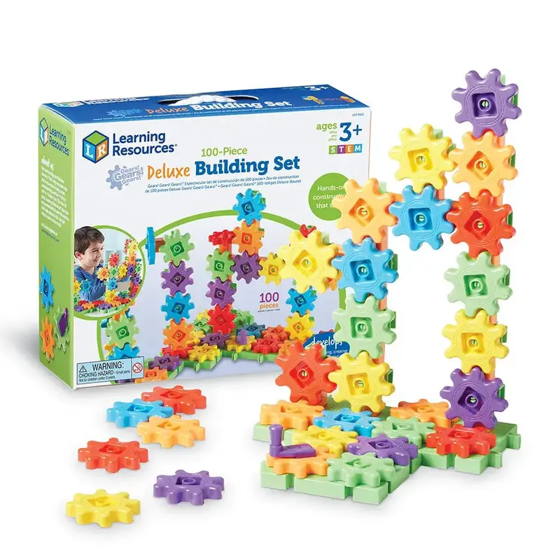 Gears! Gears! Gears! Deluxe 100-Piece Building Set – Stem-Compatible Gear Construction Kit 1