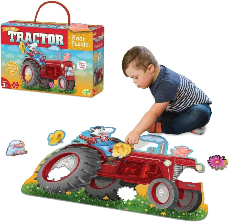 Glossy Tractor Floor Puzzle For Toddlers 1