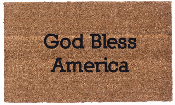 God Bless America Patriotic Coir Entrance Mat 1