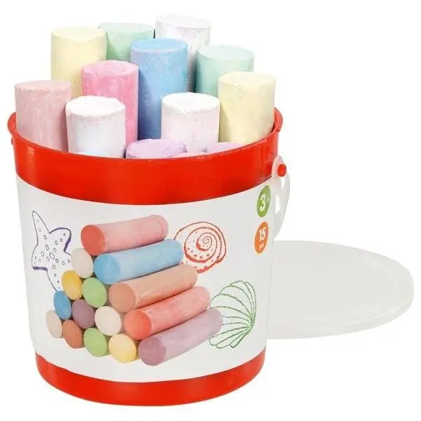 Goki Colored Street Chalk Set In Tub 1