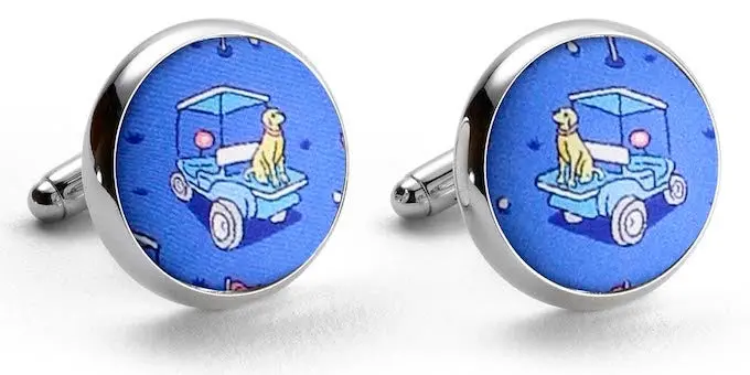 Golf Buddies Blue Cufflinks 1