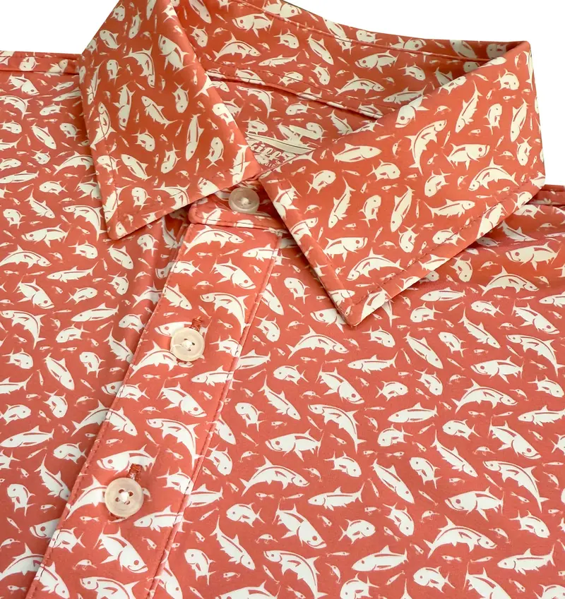 Grand Slam Upcycled Coral Club Polo 1