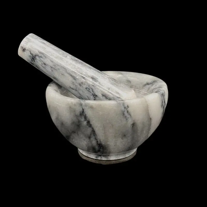 Gray-And-White Banded Onyx Grinder Set – Neutral-Tone Kitchen Essential 1