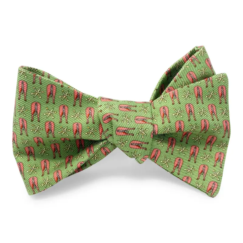 Green And Red Bow Jack Ass Sandals 1