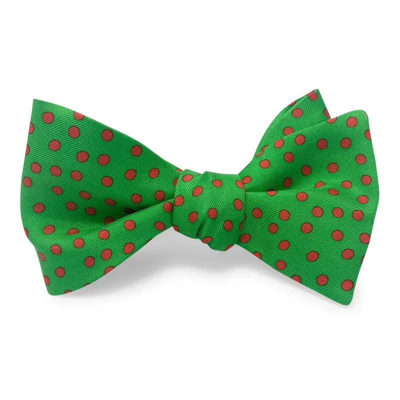 Green And Red Snow-Themed Hair Bow 1