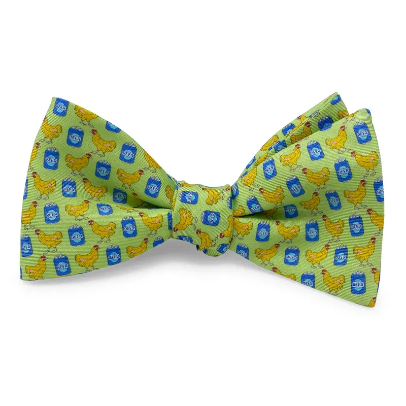 Green Beer Can Chicken Design Bow Tie 1
