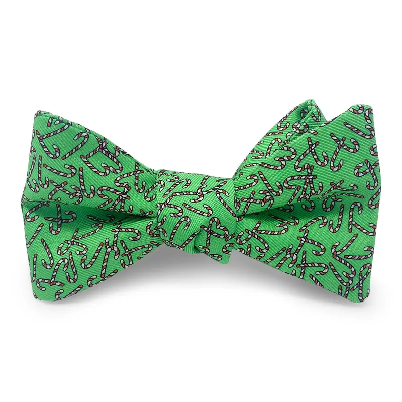 Green Christmas Candy Cane Hair Bow 1