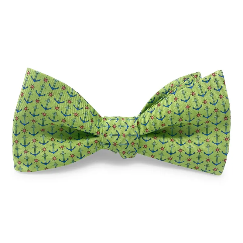 Green Compass Rose Hair Bow 1