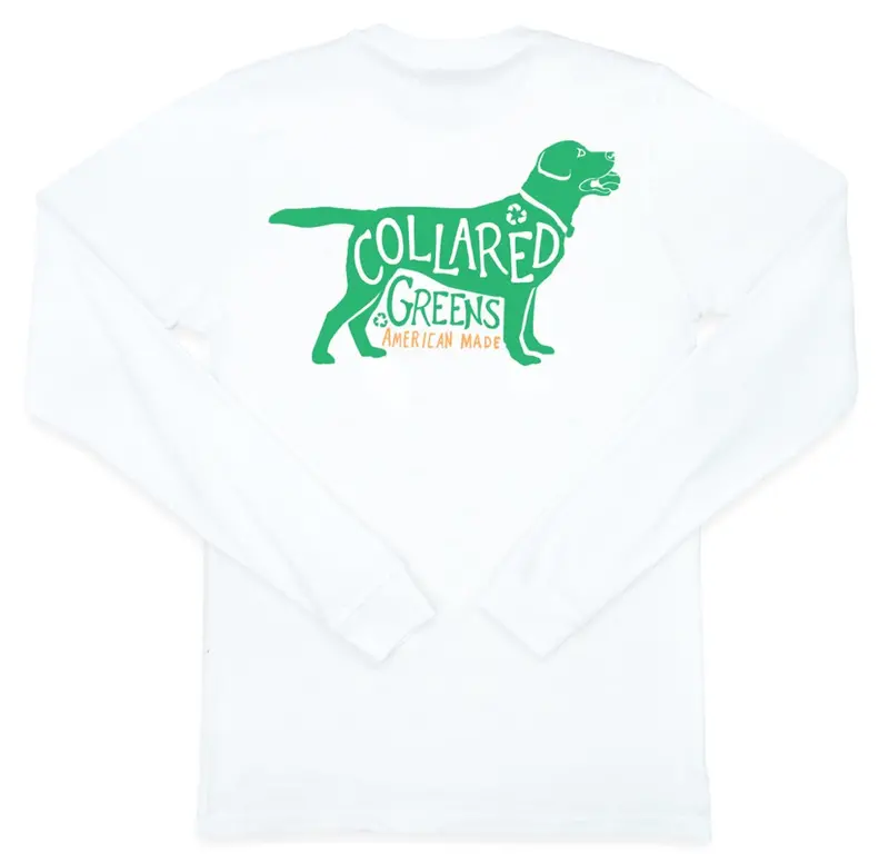 Green Dog T-Shirt – White Long Sleeve (Small) 1