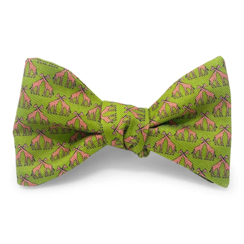 Green Giraffe Pattern Hair Bow 1