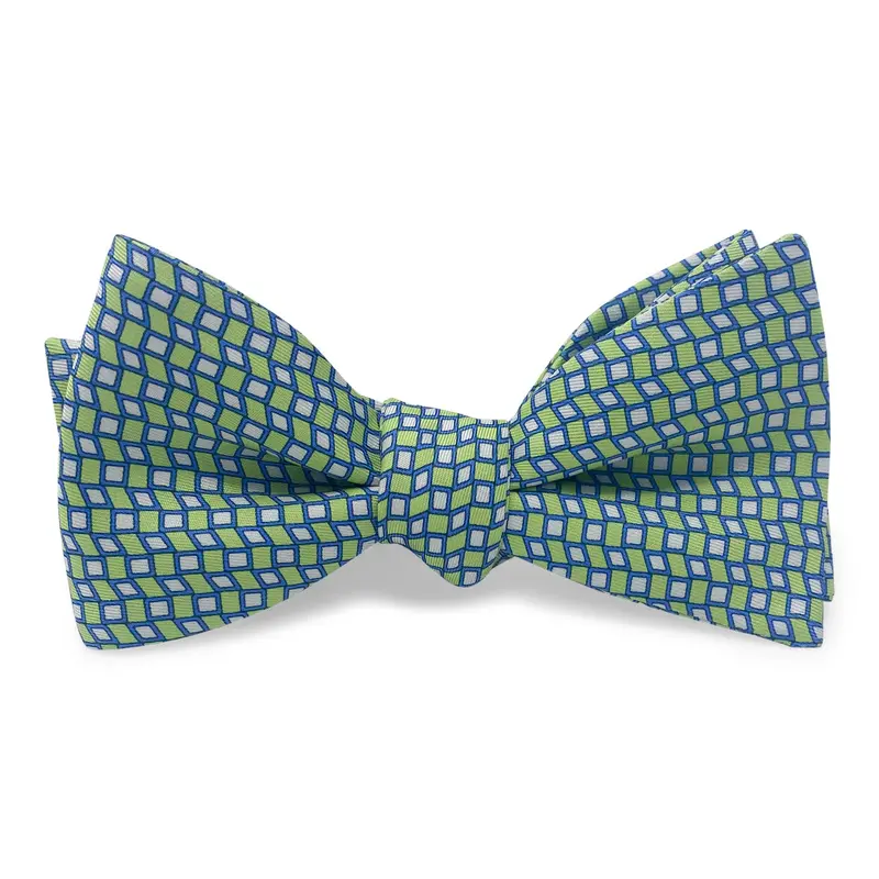 Green Hinge Pattern Hair Bow 1