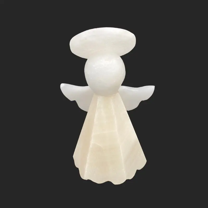 Hand-Carved Calcite Angel Figurine – Sourced From Mexico, Spiritual Decor 1