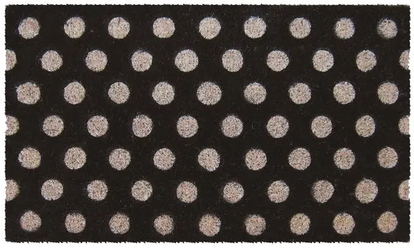 Handwoven Polka Dot Coco Doormat 1