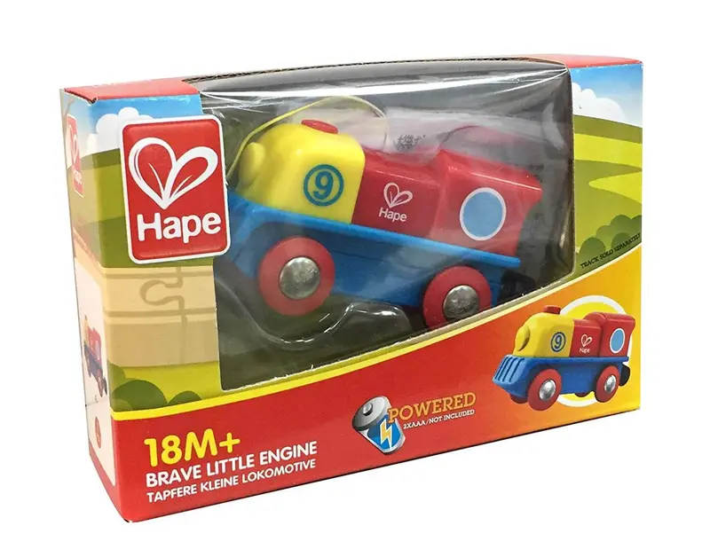 Hape Brave Little Engine Toy Train – Battery-Powered Railway Set 1