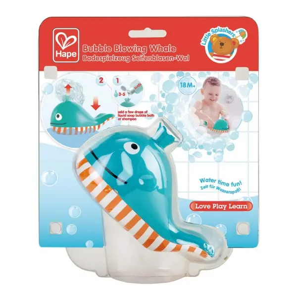 Hape Bubble Blowing Whale Toy For Sensory Play 1
