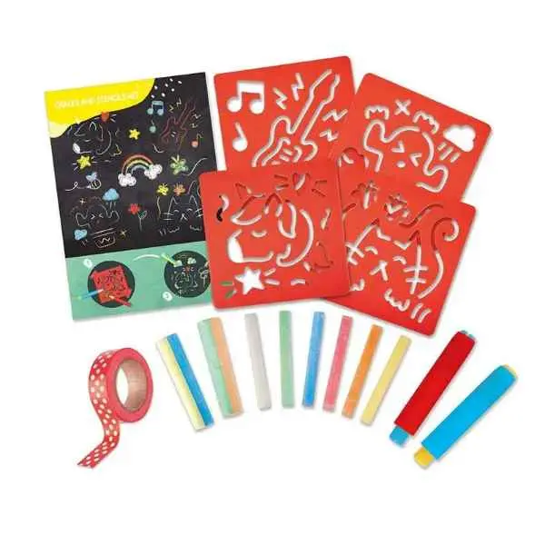 Hape Chalk And Stencil Art Supplies For Creative Kids 1