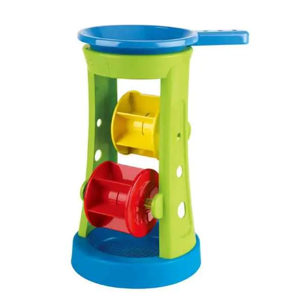 Hape Double Sand And Water Wheel – Rotating Sensory Play Toy 1
