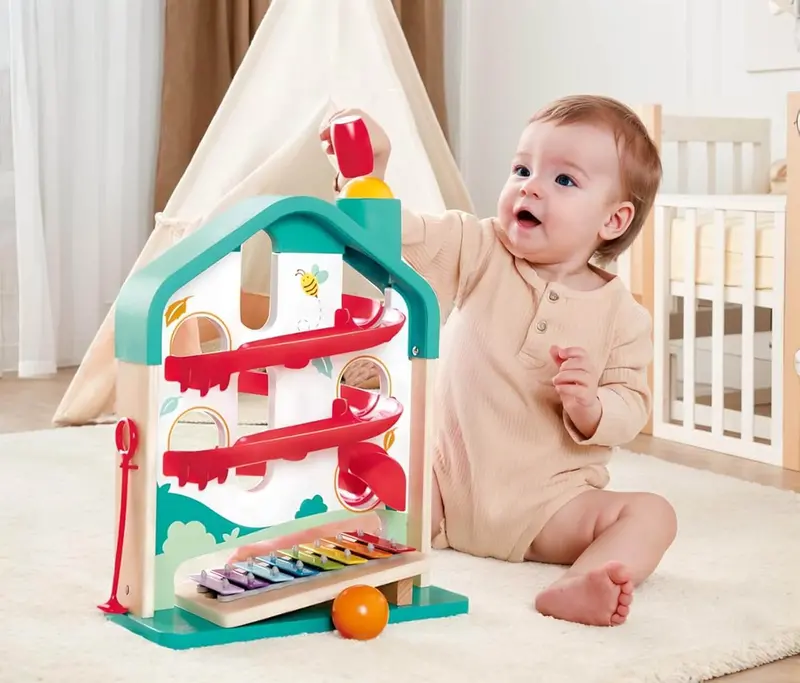 Hape Melody Mansion Ball Track Tower 1