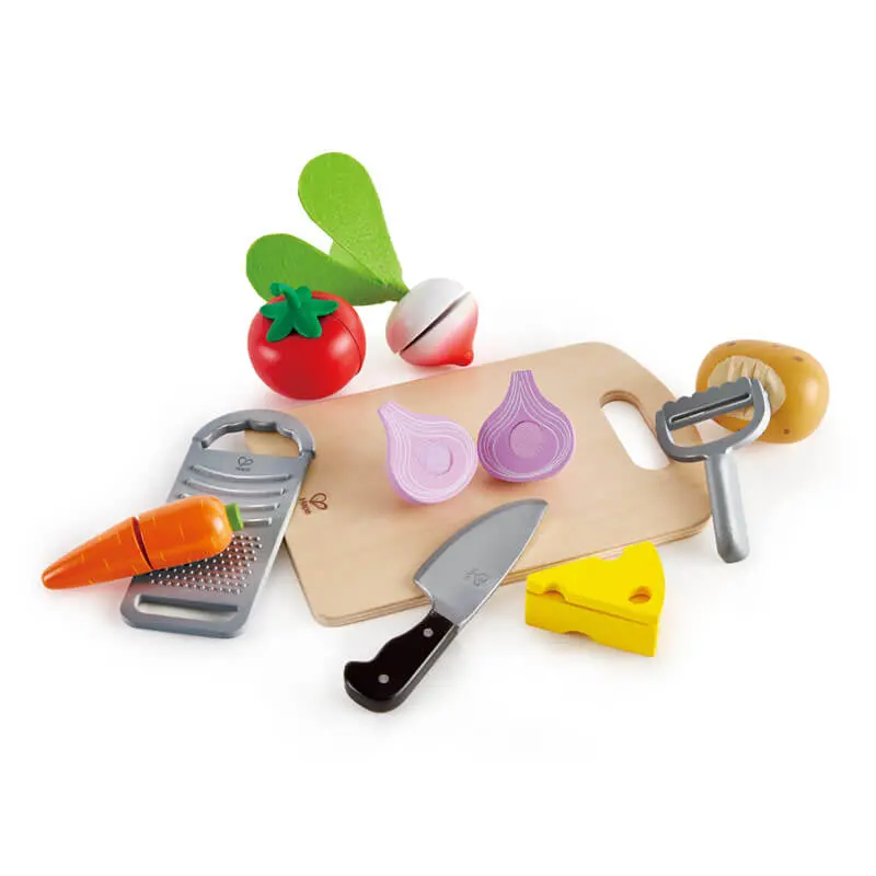 Hape Pretend Play Vegetable Cutting Set For Kids 1