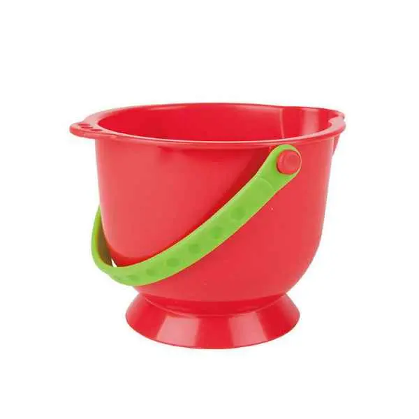 Hape Small Red Bucket – Durable Wooden Sand Play Accessory 1