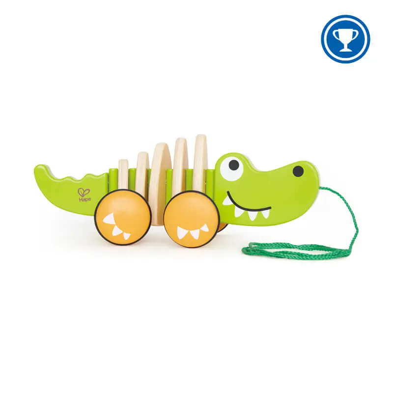 Hape Walk-A-Long Crocodile Pull Toy 1