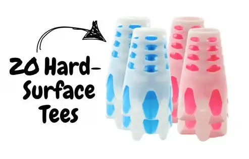 Hard-Surface Golf Tees – Durable 20-Pack For Driving Range Use 1