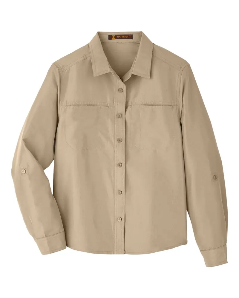 Harriton Ladies' Key West Lightweight Long-Sleeve Work Shirt 1