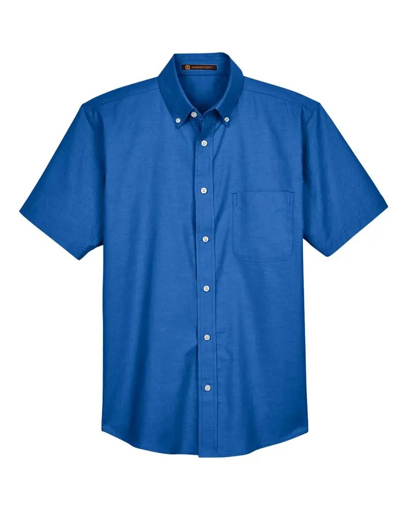 Harriton Men'S Easy-Care Short Sleeve Oxford Button-Down 1