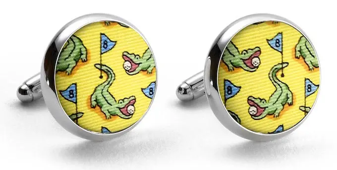 Hazard On Eight Yellow And Blue Cufflinks 1