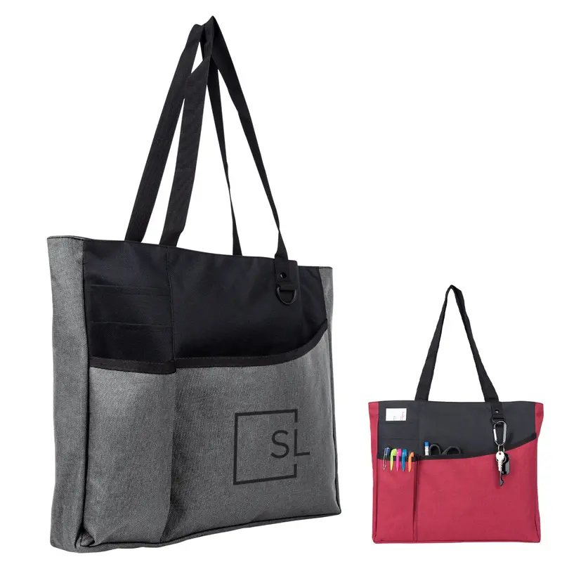 Heathered Delegate Tote Bag – Soft-Tone Professional Style 1