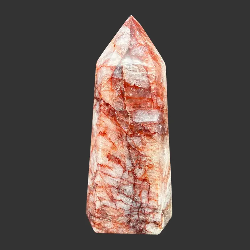Hematoid Quartz Tower Point – Fire Quartz Specimen 1