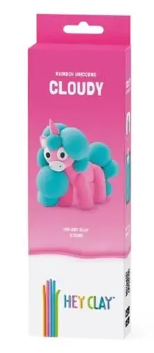 Hey Clay Rainbow Unicorn Single Set – Vibrant 6-Can Clay Pack 1