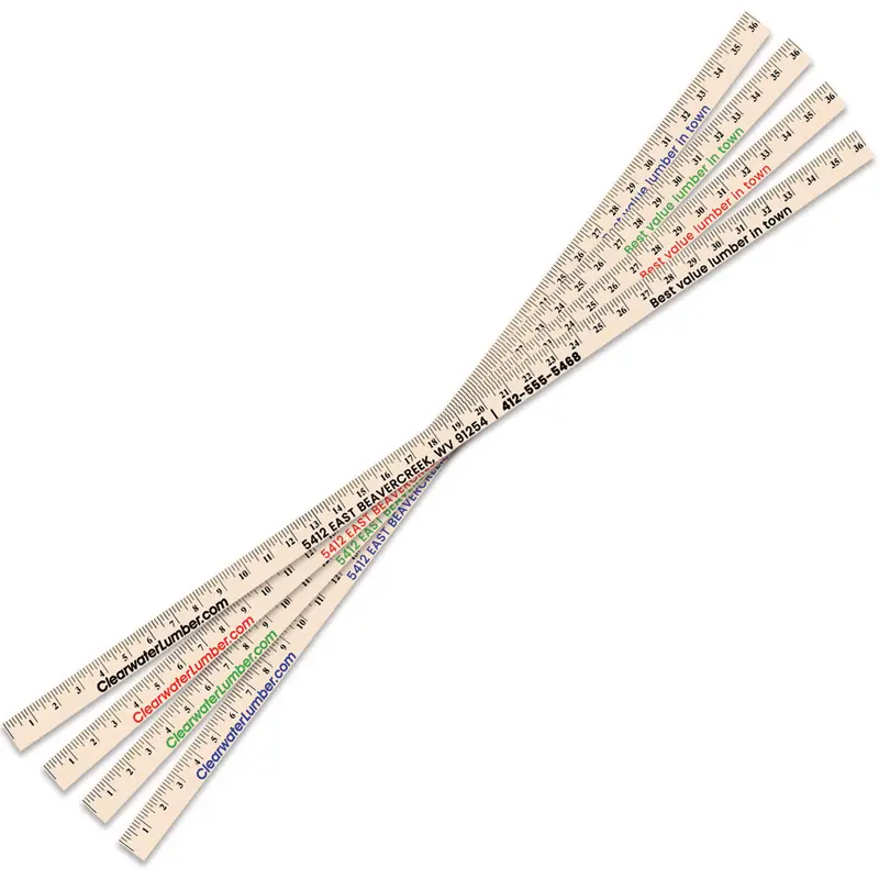 High-Gloss 1/4" Lacquered Yardstick 1