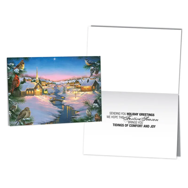 Holiday Cards: 'Sending You Holiday Greetings' – Elegant Design & Premium Cardstock 1