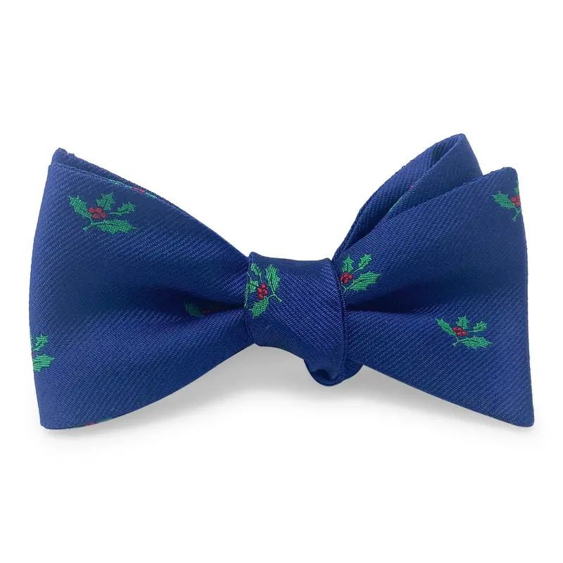 Holly Navy Bow Tie 1