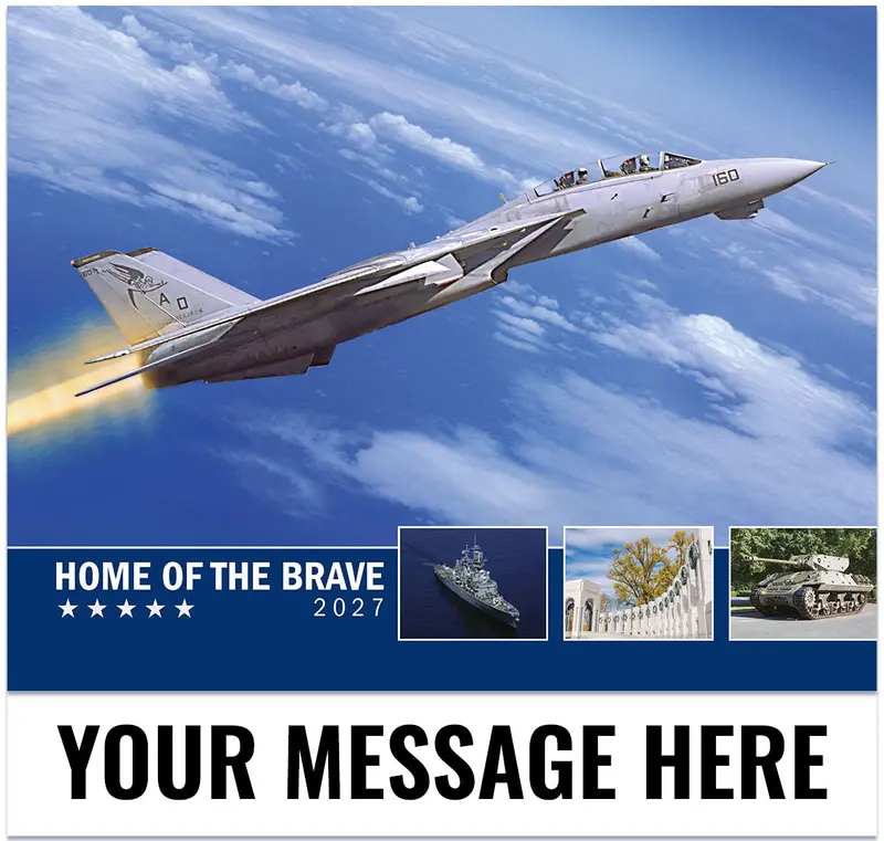 'Home Of The Brave' 2027 Patriotic Calendar – American Heritage & Values Theme 1