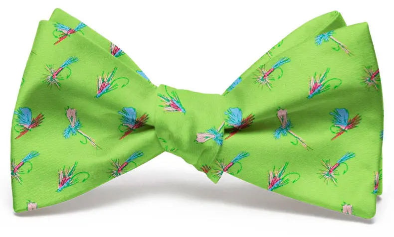 Hooked On Flies Bow Tie – Fresh Lime Green 1