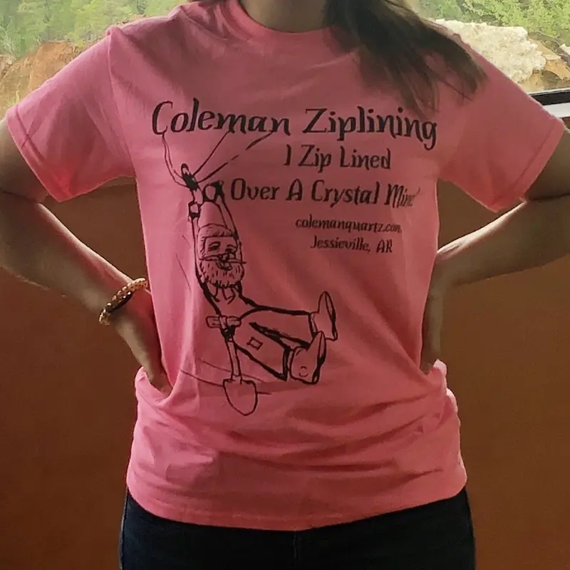 Hot Pink Ron Coleman Zipline T-Shirt – Unisex Short Sleeve 1