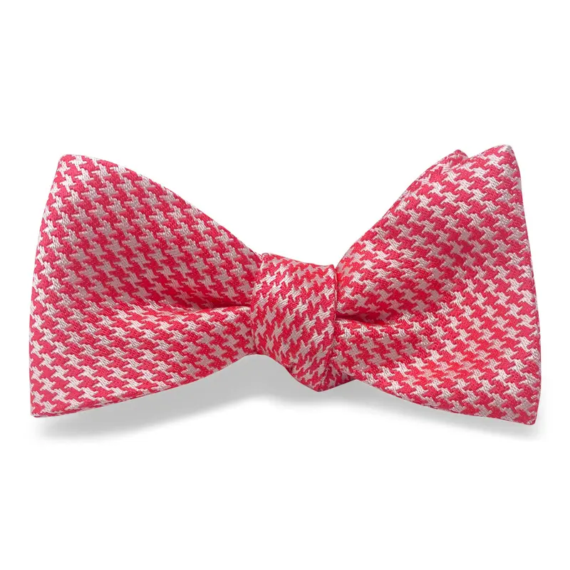 Houndstooth Red Bow Accent 1