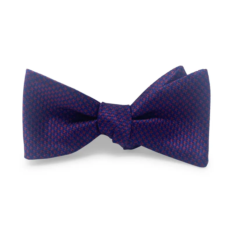 Houndstooth Red Bow Tie 1
