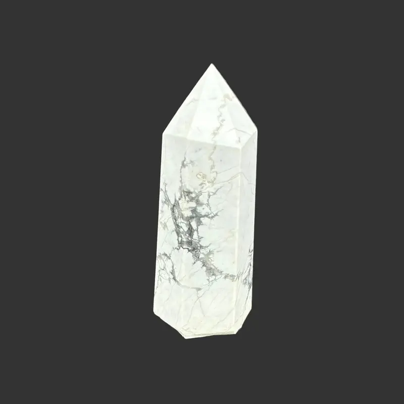 Howlite Tower – Smooth Cut & Polished Home Decor Piece 1