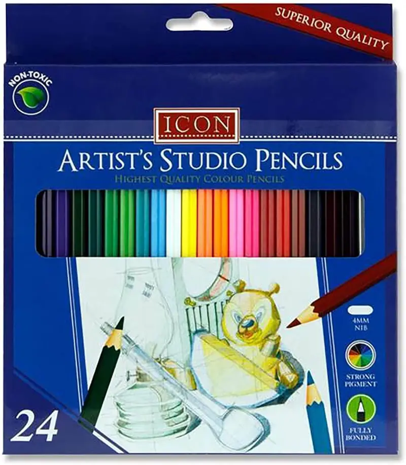 Icon Artists Studio Premium Colouring Pencils – 24-Piece Set 1