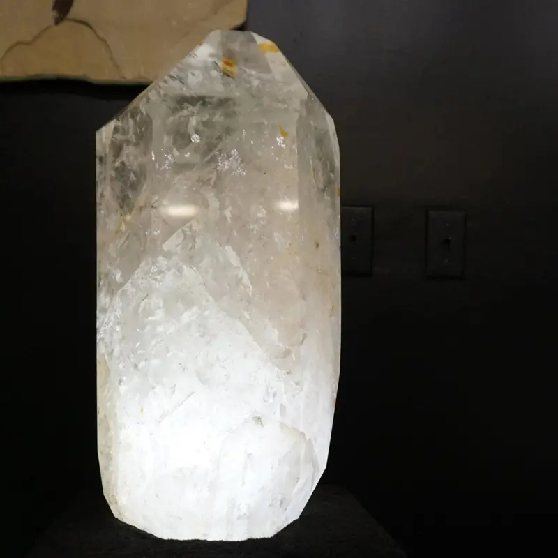 Illuminated Crystal Point – Lighted Geode Or Quartz Display 1