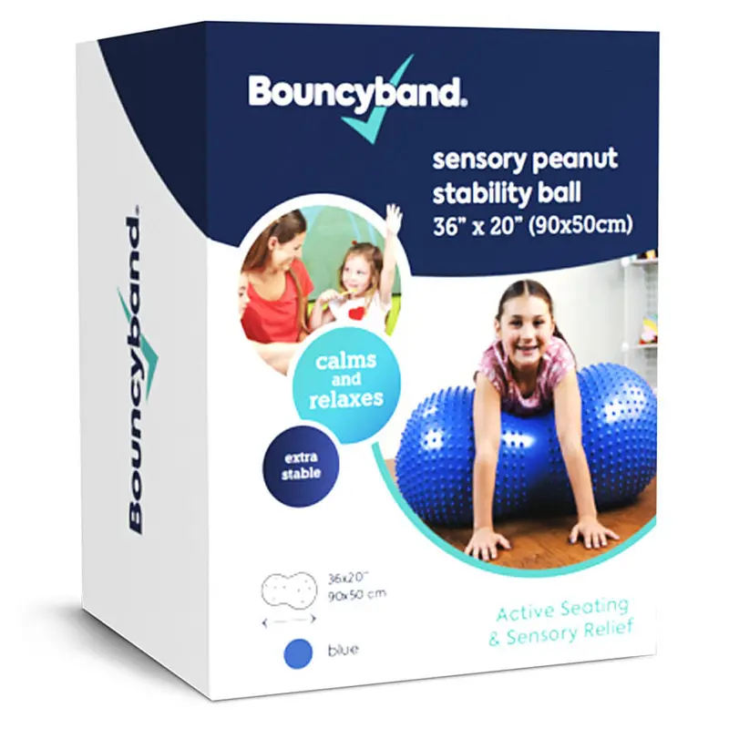 Inflatable Peanut-Shaped Sensory Roller – Tactile Nub Surface For Therapy 1