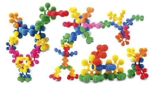 Interstar Construction Set: 96-Piece Rainbow Ring And Star Building Kit 1
