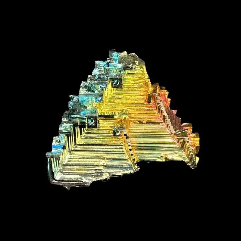 Iridescent Bismuth Crystal Specimen - Small Metallic Mineral Display 1