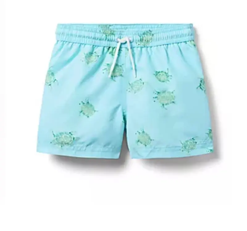 Janie & Jack Turtle Print Boys’ Swim Trunks – Bhi